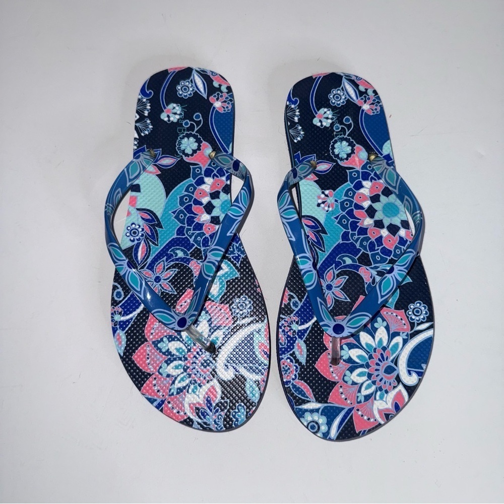 Vera Bradley Floral Patterned Flip Flops